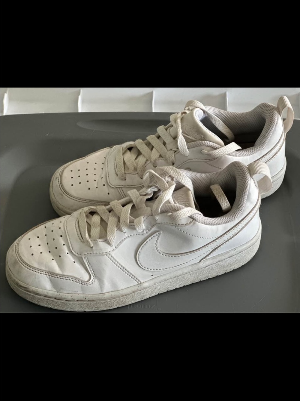 Nike Cream/White Low-Top Leather Sneakers